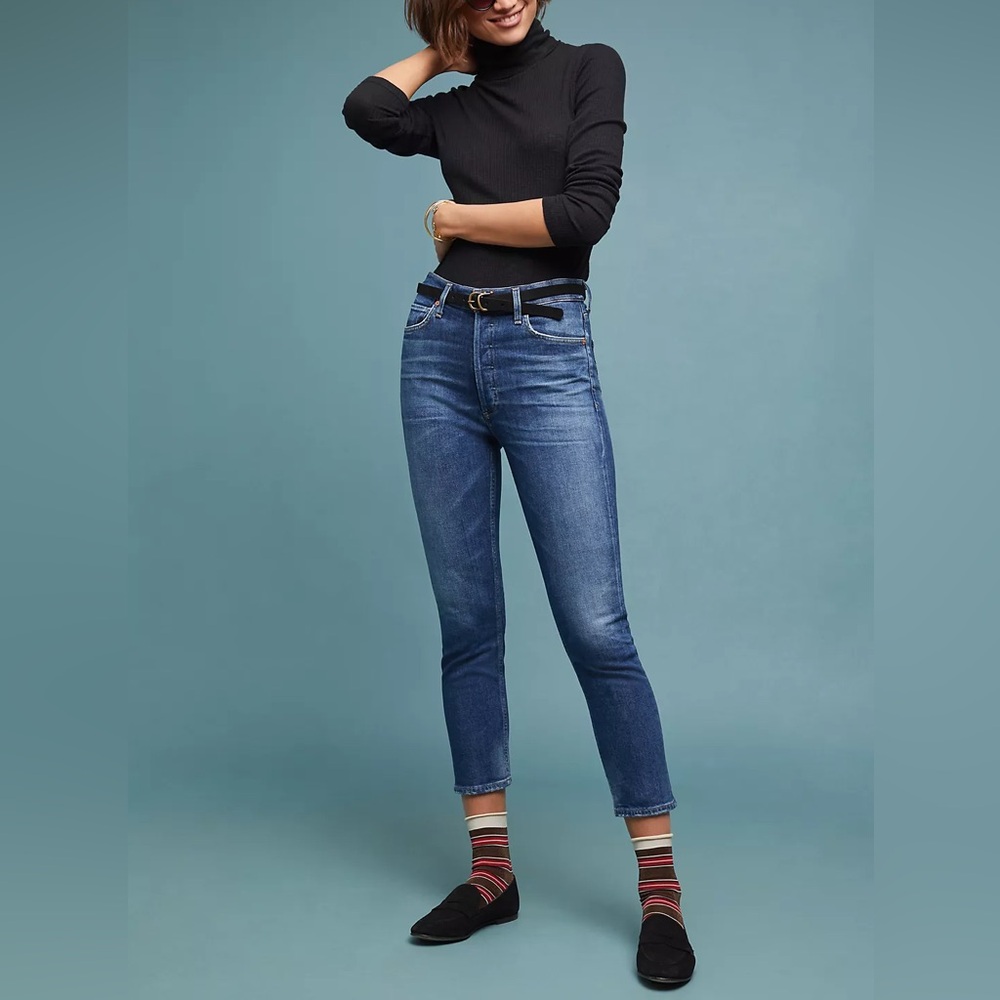 Citizens Of Humanity • NWT Olivia Crop High Rise Slim Jeans Color Reset Size 27
